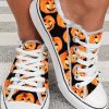 Shoes zolucky | Halloween Orange Pumpkin Lace Up Espadrilles As Picture