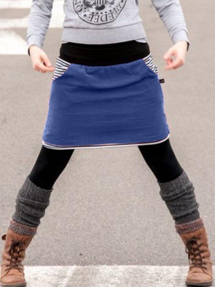 Bottoms zolucky | Casual Cotton-Blend Skirt