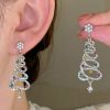 Accessories zolucky | Christmas Tree Multicolor Rhinestone Dangle Earrings As Picture