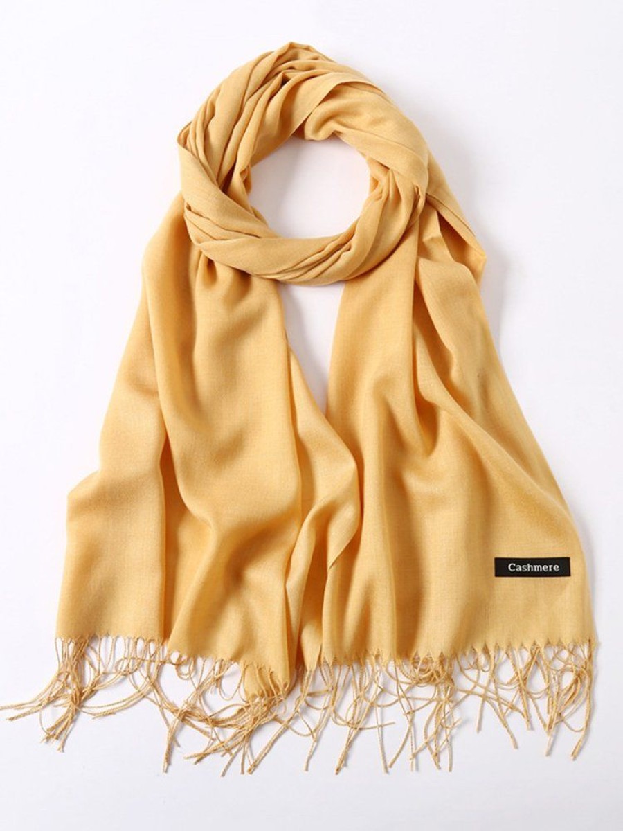 Accessories zolucky | Women Minimalist Fringe Warmth Scarf