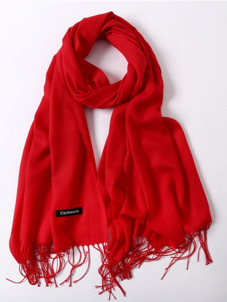 Accessories zolucky | Women Minimalist Fringe Warmth Scarf