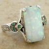 Accessories zolucky | Vintage White Opal Ancient Silver Ring As Picture