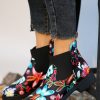 Shoes zolucky | Ethnic Floral Embroidery Low Heel Chelsea Boots As Picture