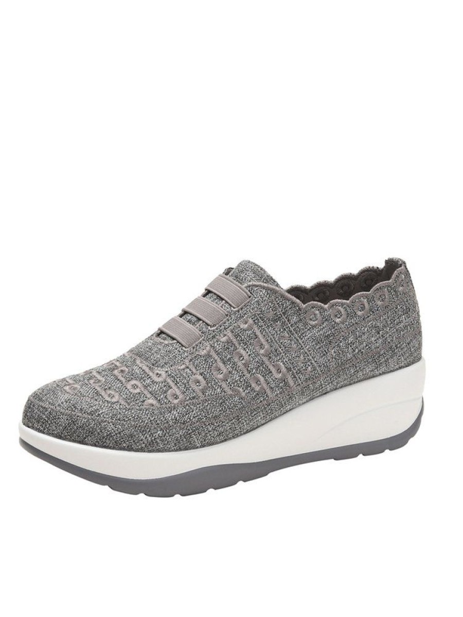 Shoes zolucky | Sports Plain Mesh Fabric All Season Flyknit Sneakers