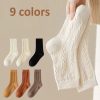 Accessories zolucky | 1Pair Women High-Elastic Twist Mid-Calf Socks