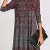 Dresses zolucky | Vintage Cotton Knitting Dress Crimson