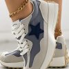 Shoes zolucky | Color Block Casual Pu Chunky Trainers Blue