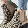 Shoes zolucky | Autumn Leopard Pu Casual Boot Khaki