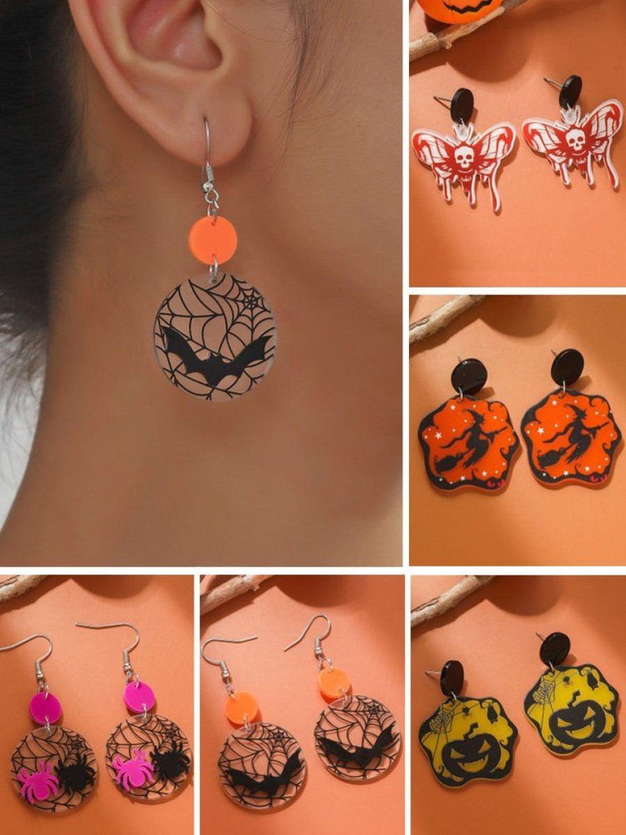 Accessories zolucky | Halloween Spider Web Butterfly Dangle Earrings