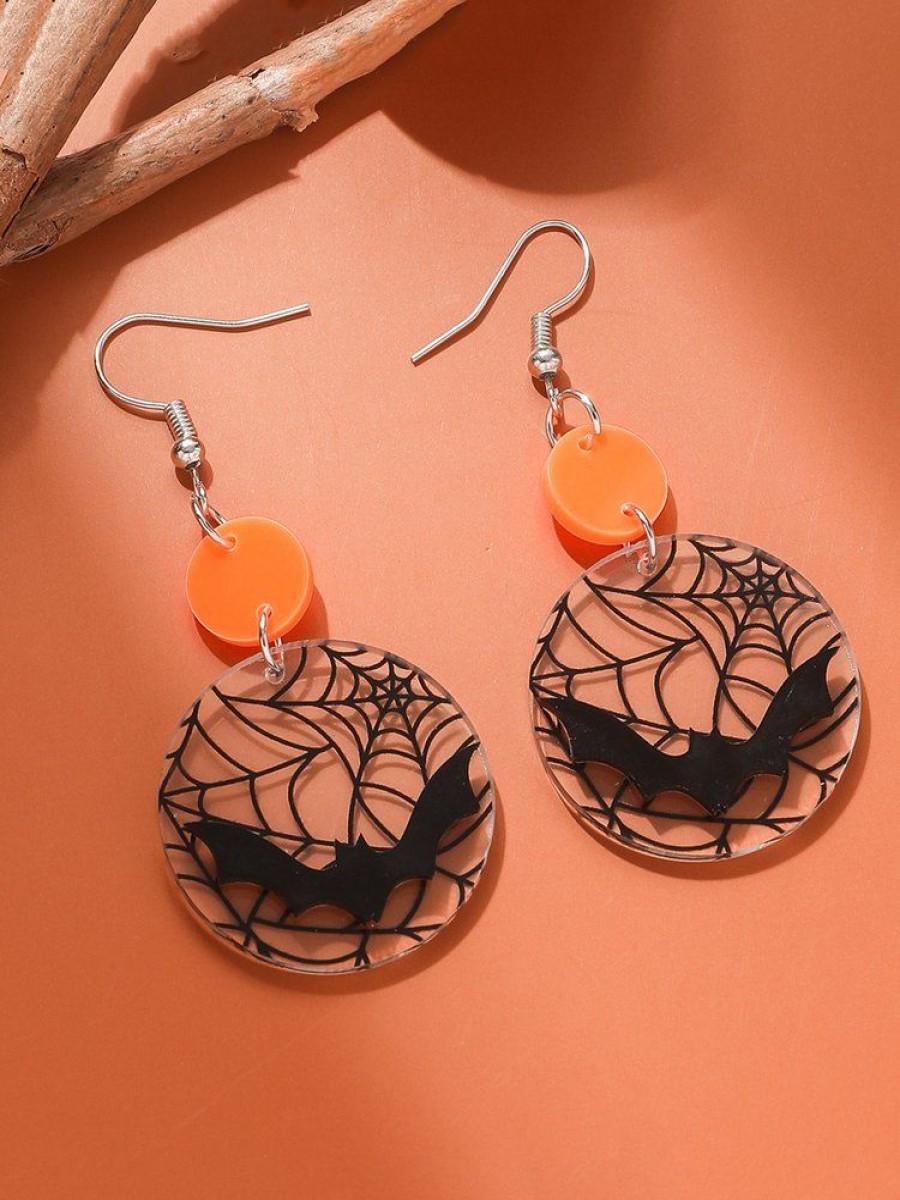 Accessories zolucky | Halloween Spider Web Butterfly Dangle Earrings