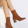 Shoes zolucky | Women Minimalist Chunky Heel Fashion Boots