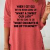 Topshot zolucky | Women'S Funny When I Get Old Casual Letters Shirt