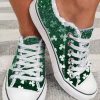 Shoes zolucky | St. Patrick'S Day All Season Shamrock Canvas Shoes Green