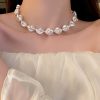 Accessories zolucky | Elegant Irregular Baroque Imitation Pearl Choker Necklace As Picture