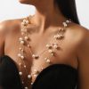 Accessories zolucky | Elegant Imitation Pearl Multilayer Necklaces With Stud Earrings Jewelry Set As Picture