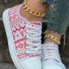 Shoes zolucky | Christmas Snowflake Casual Fringe Lace-Up Canvas Shoes As Picture