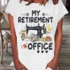 Topshot zolucky | Women'S Funny Word Sewing My Retirement Office Text Letters Casual Cotton T-Shirt