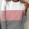 Topshot zolucky | Long Sleeve Casual T-Shirt Pink