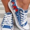 Shoes zolucky | Christmas Santa Lace-Up Sneakers Sneakers Xmas Shoes Blue