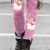 Bottoms zolucky | Christmas Casual Legging Pink