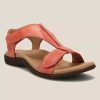 Shoes zolucky | Retro Solid Color Casual Velcro Portable Sandals