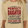 Topshot zolucky | Women'S I'M Not A Perfect Daughter But My Crazy Dad Loves Me Casual Crew Neck Cat Cotton-Blend Shirt