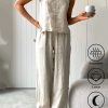 Bottoms zolucky | Casual Cotton And Linen Two-Piece Set