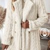 Plus&Curve zolucky | Plus Size Fleece Lapel Collar Plain Winter Thicken Loose Casual H-Line Teddy Jacket