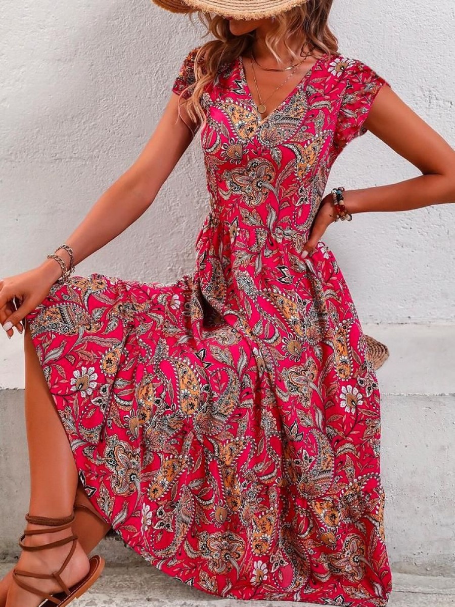 Dresses zolucky | Vacation Paisley Printed Dress