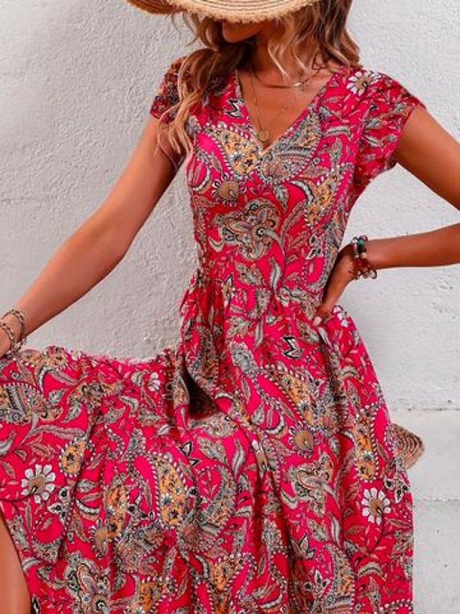 Dresses zolucky | Vacation Paisley Printed Dress