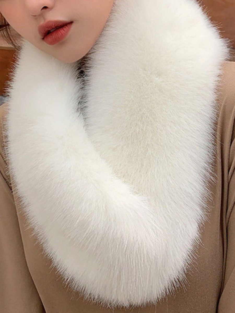 Accessories zolucky | Women Minimalist Warmth Imitation Fur Neck Gaiter