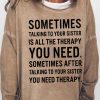 Topshot zolucky | Womens Funny Sister Letters Casual Sweatshirt