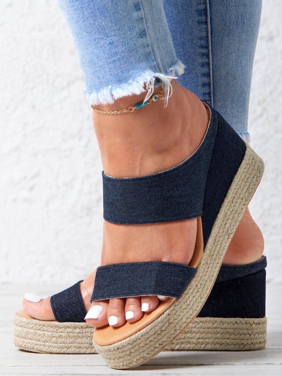 Shoes zolucky | Beach Vacation Straw Wedges Sandals