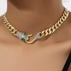 Accessories zolucky | Rhinestone Snake Necklace Fashion Party Metal Chain Choker