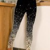 Bottoms zolucky | Sequin Printing Ombre Fit Leggings Yoga Pants Black