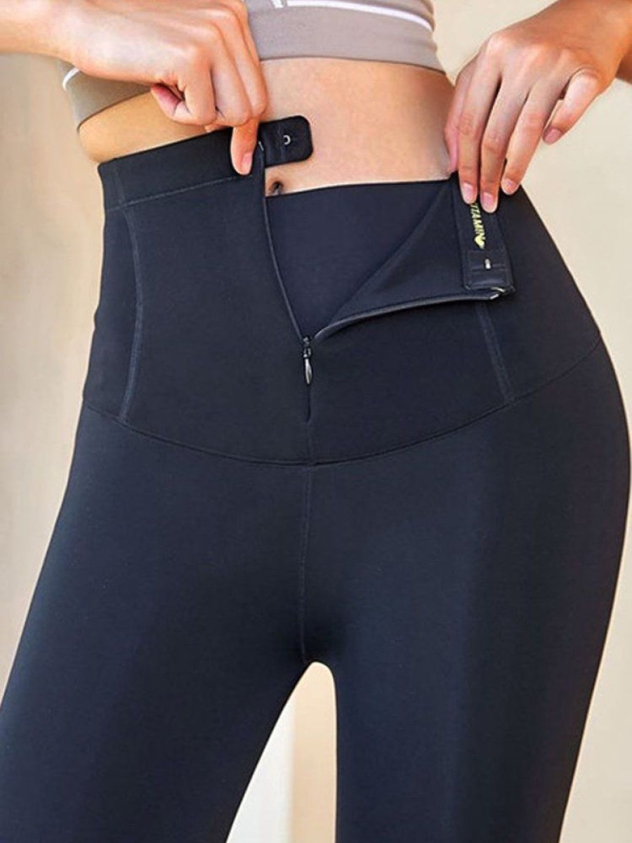 Bottoms zolucky | Tight Casual Plain Legging Black