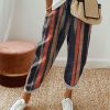 Bottoms zolucky | Casual Loose Striped Pants Multicolor