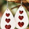 Accessories zolucky | Heart Shaped Leather Earrings