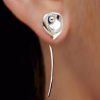 Accessories zolucky | Vintage Casual Calla Lily Floral Plain Earrings Silver